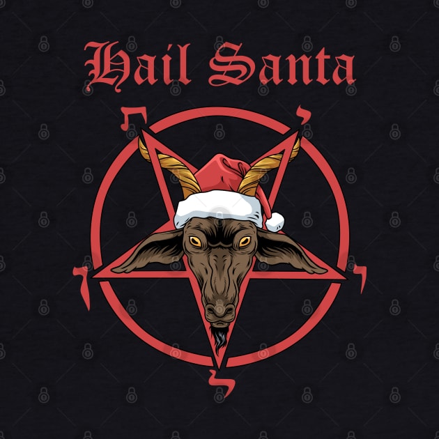 Christmas Hail Santa Satanism Goat Baphomet Atheist Satan by PomegranatePower